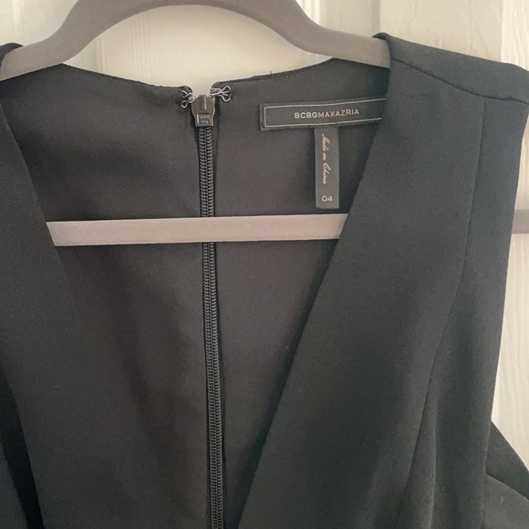 size 4 bcbg dress black dress w/ open detailed sides (near ribs) retail $350 - Picture 2 of 3